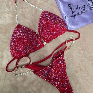 Angel Competition Bikinis RED Crystal Radiance Medium/Pro